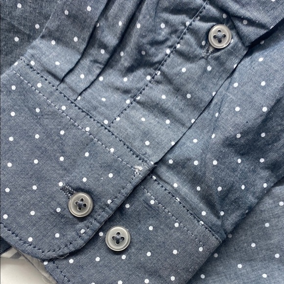 NWT Denim & Flower Blue and White Casual Button Down Chambray Shirt Men’s - Picture 10 of 13